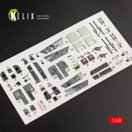   Kelik F/A-18B Hornet interior 3D decals for Kinetic kit 1:48 (K48033)