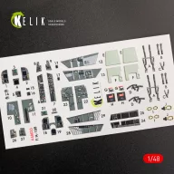   Kelik F/A-18B Hornet interior 3D decals for Kinetic kit 1:48 (K48033)