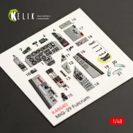   Kelik MiG-29A (9-12) Fulcrum interior 3D decals for GWH kit 1:48 (K48040)
