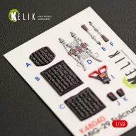   Kelik MiG-29A (9-12) Fulcrum interior 3D decals for GWH kit 1:48 (K48040)