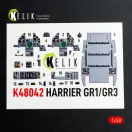 Kelik Harrier GR1/GR3 interior 3D decals for Kinetic kit 1:48 (K48042)