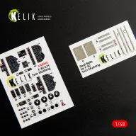   Kelik F-82 E/H Twin Mustang interior 3D decals for Modelsvit 1:48 (K48046)