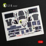   Kelik F-35A Lightning II interior 3D decals for Kitty Hawk / Zimimodel kit 1:48 (K48047)