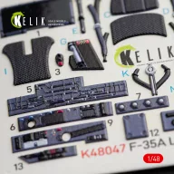   Kelik F-35A Lightning II interior 3D decals for Kitty Hawk / Zimimodel kit 1:48 (K48047)