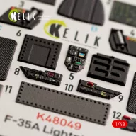   Kelik F-35A Lightning II interior 3D decals for Meng kit 1:48 (K48049)