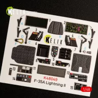   Kelik F-35A Lightning II interior 3D decals for Meng kit 1:48 (K48049)
