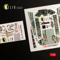   Kelik SU-27 Flanker interior 3D decals for GWH kit 1:48 (K48051)