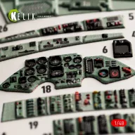   Kelik SU-27UB Flanker interior 3D decals for GWH kit 1:48 (K48052)