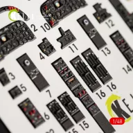   Kelik IA-58 Pucara interior 3D decals for Kinetic kit 1:48 (K48055)