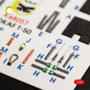 Kelik T-50 ROKAF interior 3D decals for Academy kit 1:48 (K48057)