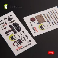   Kelik P-51H Mustang interior 3D decals for Modelsvit kit 1:48 (K48059)