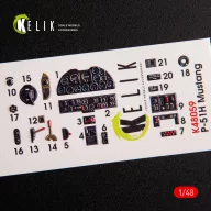  Kelik P-51H Mustang interior 3D decals for Modelsvit kit 1:48 (K48059)