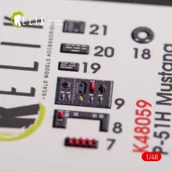   Kelik P-51H Mustang interior 3D decals for Modelsvit kit 1:48 (K48059)
