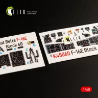   Kelik F-16E Desert Vipers Block 60 interior 3D decals for Kinetic kit 1:48 (K48060)
