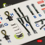   Kelik F-14D Tomcat interior 3D decals for Tamiya kit 1:48 (K48063)