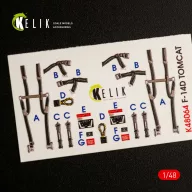   Kelik F-14D Tomcat interior 3D decals for AMK kit 1:48 (K48064)