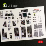   Kelik F-14D Tomcat interior 3D decals for AMK kit 1:48 (K48064)