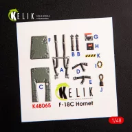   Kelik F-18C Hornet interior 3D decals for Hasegawa kit 1:48 (K48065)