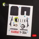 Kelik F-35A interior 3D decals for Tamiya kit 1:48 (K48067)