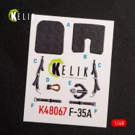 Kelik F-35A interior 3D decals for Tamiya kit 1:48 (K48067)
