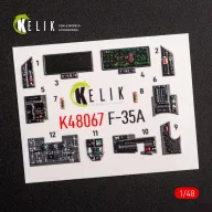 Kelik F-35A interior 3D decals for Tamiya kit 1:48 (K48067)