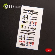   Kelik F-14A Tomcat late interior 3D decals for Tamiya kit 1:48 (K48068)
