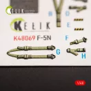 Kelik F-5N interior 3D decals for AFV Club kit 1:48 (K48069)