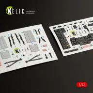   Kelik Dauphin II SA.365F / AS.565SA interior 3D decals for Kitty Hawk / Zimimodel kit 1:48 (K48072)