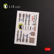   Kelik Messerschmitt Me-410 A1 interior 3D decals for Meng Model kit 1:48 (K48075)