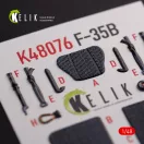 Kelik F-35B interior 3D decals for Tamiya kit 1:48 (K48076)