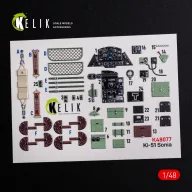   Kelik Ki-51 Sonia interior 3D decals for WingsyKits kit 1:48 (K48077)