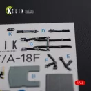 Kelik F/A-18F Super Hornet interior 3D decals for MENG kit 1:48 (K48078)
