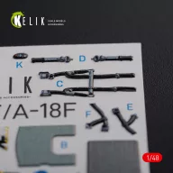   Kelik F/A-18F Super Hornet interior 3D decals for MENG kit 1:48 (K48078)