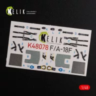   Kelik F/A-18F Super Hornet interior 3D decals for MENG kit 1:48 (K48078)