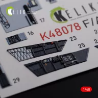   Kelik F/A-18F Super Hornet interior 3D decals for MENG kit 1:48 (K48078)
