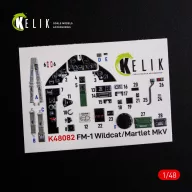   Kelik FM-1 Wildcat/Martlet Mk.V interior 3D decals for Tamiya kit 1:48 (K48082)