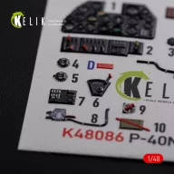 Kelik P-40N interior 3D decals for Academy kit 1:48 (K48086)