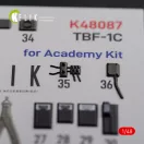 Kelik TBF-1C interior 3D decals for Academy kit 1:48 (K48087)