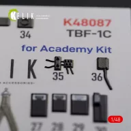   Kelik TBF-1C interior 3D decals for Academy kit 1:48 (K48087)