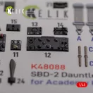 Kelik SBD-2 Dauntless interior 3D decals for Academy kit 1:48 (K48088)