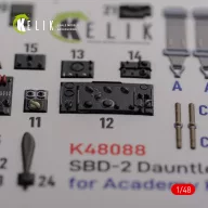   Kelik SBD-2 Dauntless interior 3D decals for Academy kit 1:48 (K48088)