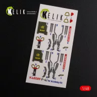   Kelik F-4J Phantom II interior 3D decals for Academy kit 1:48 (K48089)