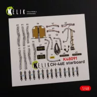   Kelik CH-46E Cargo compartment interior 3D decals for Academy kit 1:48 (K48091)