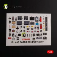   Kelik CH-46E Cargo compartment interior 3D decals for Academy kit 1:48 (K48091)