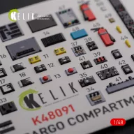   Kelik CH-46E Cargo compartment interior 3D decals for Academy kit 1:48 (K48091)