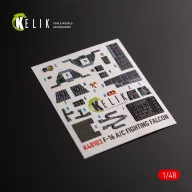   Kelik F-16A/C - interior 3D decals for Academy kit 1:48 (K48103)