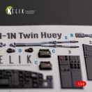 Kelik UH-1N Twin Huey - interior 3D decals for Zimi Model/KittyHawk kit 1:48 (K48105)