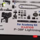 Kelik P-38F Lightning - interior 3D decals for Academy kit 1:48 (K48108)