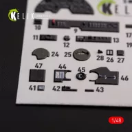   Kelik P-38F Lightning - interior 3D decals for Academy kit 1:48 (K48108)