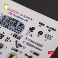   Kelik IL-2M3 - interior 3D decals for Academy/Accurate Miniatures kit 1:48 (K48109)